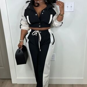 Stylish Black and White Women's Jumpsuit